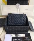 Сумка Classic Flap Bag Caviar Medium Navy Blue